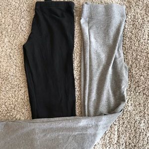 Black and grey leggings